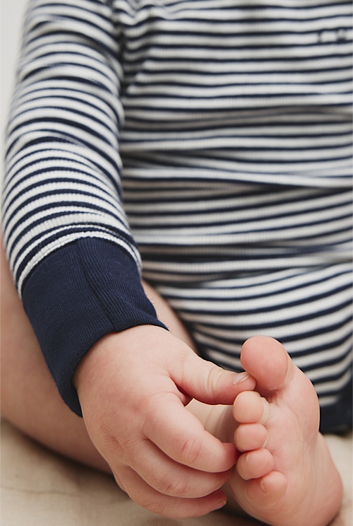 Organically Grown Cotton Long Sleeve Rib Bodysuit Organically Grown Cotton Long Sleeve Rib Bodysuit