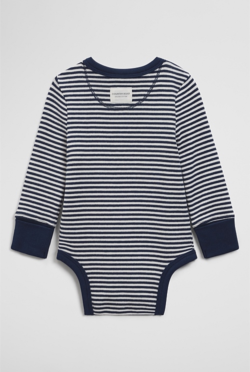 Organically Grown Cotton Long Sleeve Rib Bodysuit Organically Grown Cotton Long Sleeve Rib Bodysuit