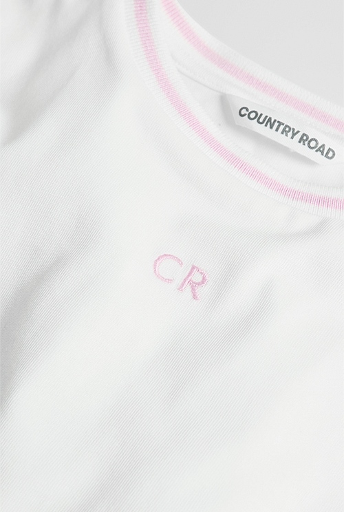 Australian Cotton Short Sleeve Crop Boxy T-Shirt Australian Cotton Short Sleeve Crop Boxy T-Shirt