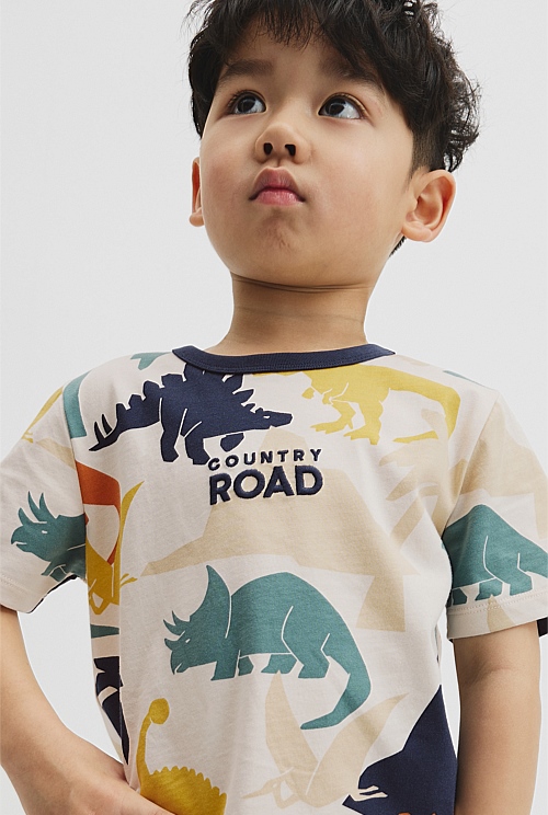 Australian Cotton Short Sleeve Dino Pyjama Set