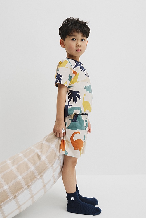 Australian Cotton Short Sleeve Dino Pyjama Set