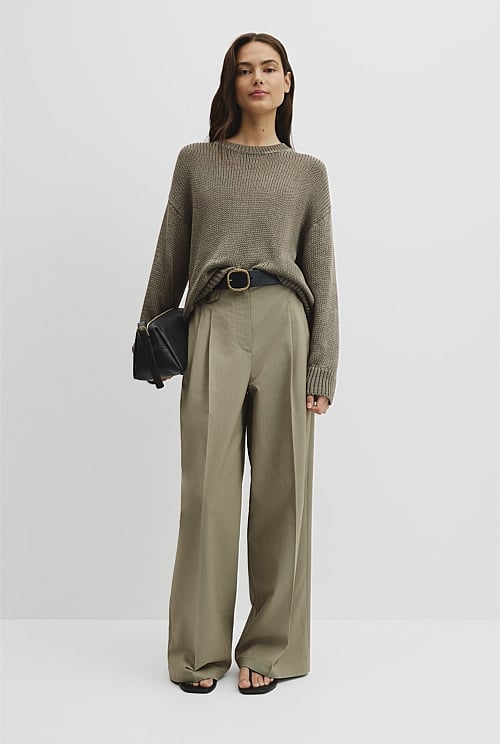 Organically Grown Cotton Tape Yarn Sweater