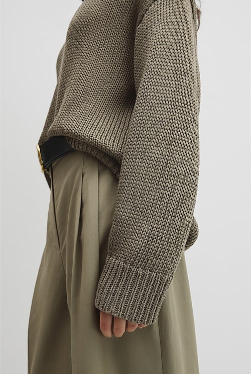 Organically Grown Cotton Tape Yarn Sweater