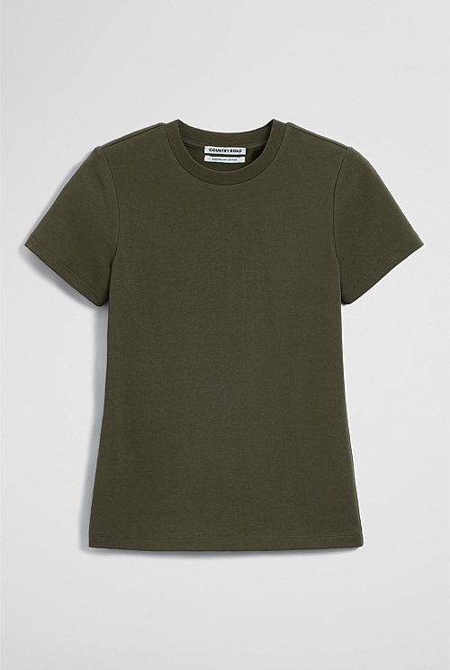Australian Cotton Blend Fitted T-Shirt Australian Cotton Blend Fitted T-Shirt