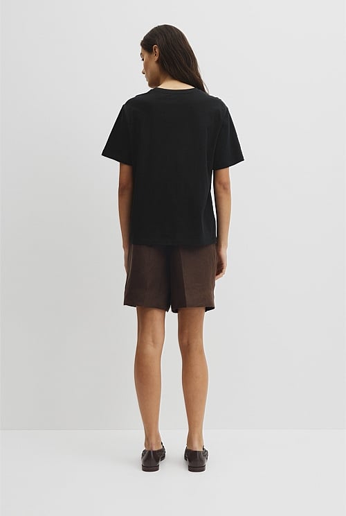 Textured Short Sleeve Slub T-Shirt