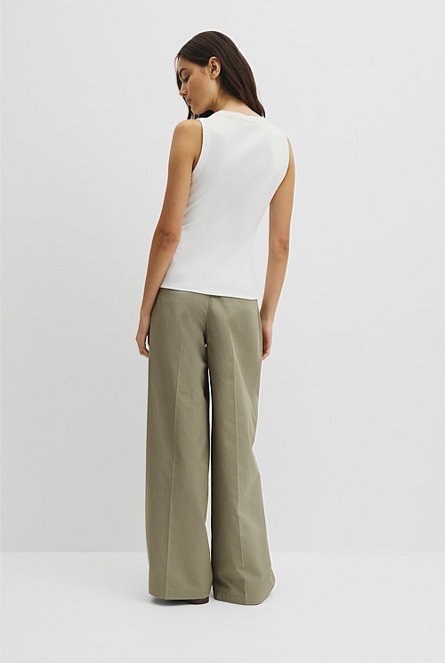 Australian Cotton High Neck Tank Australian Cotton High Neck Tank
