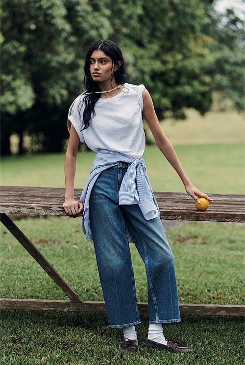Textured Short Sleeve Slub T-Shirt