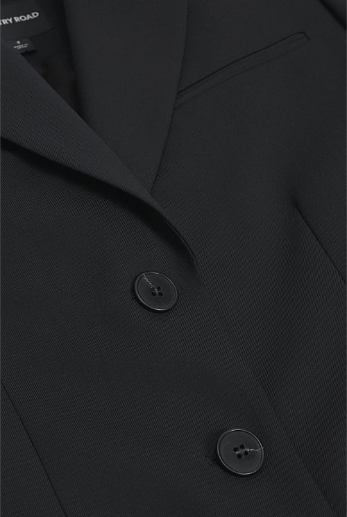 Wool Blend Tailored Blazer