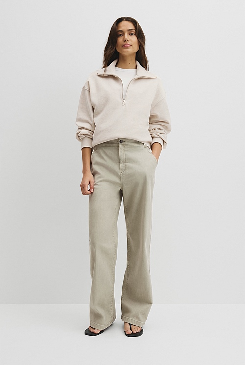 Australian Cotton Funnel Neck Sweat Australian Cotton Funnel Neck Sweat