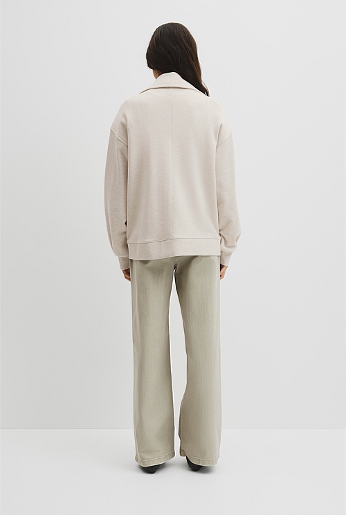 Australian Cotton Funnel Neck Sweat Australian Cotton Funnel Neck Sweat