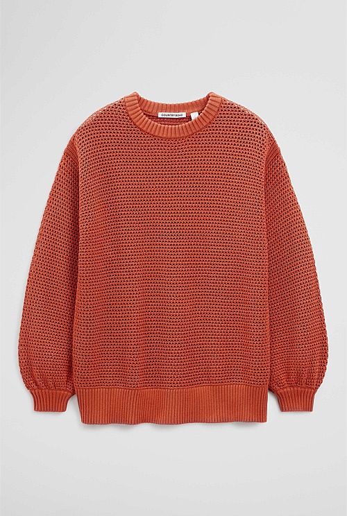 Longsleeve Relaxed Crochet Knit Longsleeve Relaxed Crochet Knit