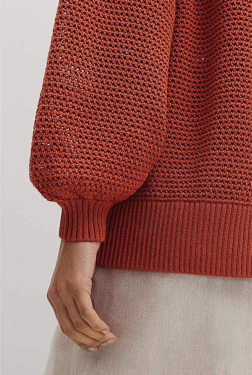 Longsleeve Relaxed Crochet Knit Longsleeve Relaxed Crochet Knit