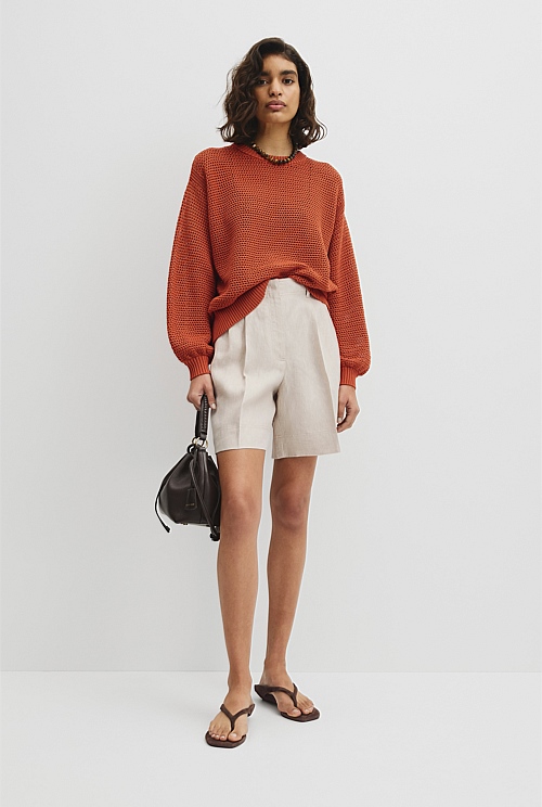 Longsleeve Relaxed Crochet Knit Longsleeve Relaxed Crochet Knit
