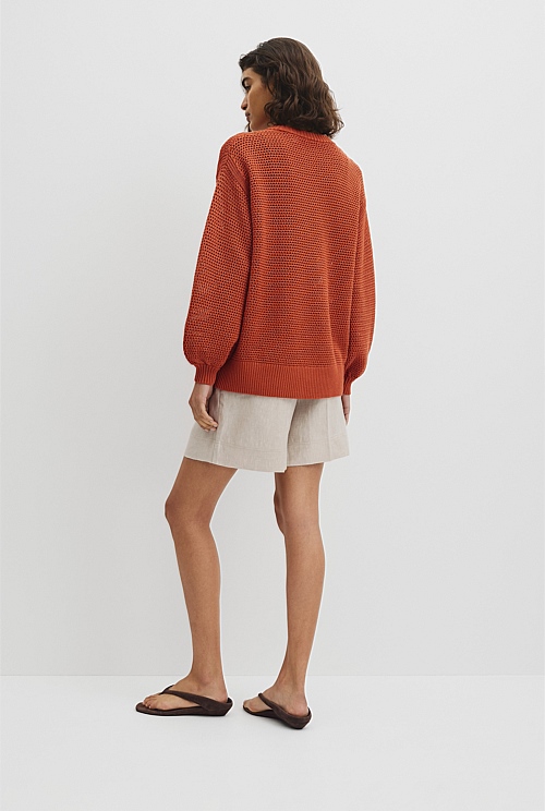 Longsleeve Relaxed Crochet Knit Longsleeve Relaxed Crochet Knit