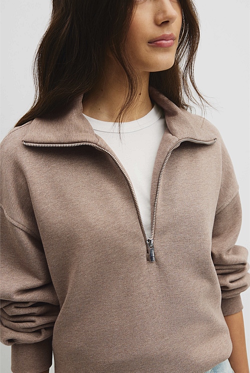 Australian Cotton Funnel Neck Sweat Australian Cotton Funnel Neck Sweat