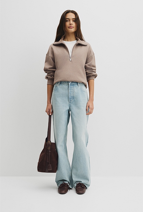 Australian Cotton Funnel Neck Sweat Australian Cotton Funnel Neck Sweat