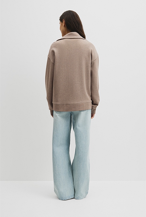 Australian Cotton Funnel Neck Sweat Australian Cotton Funnel Neck Sweat