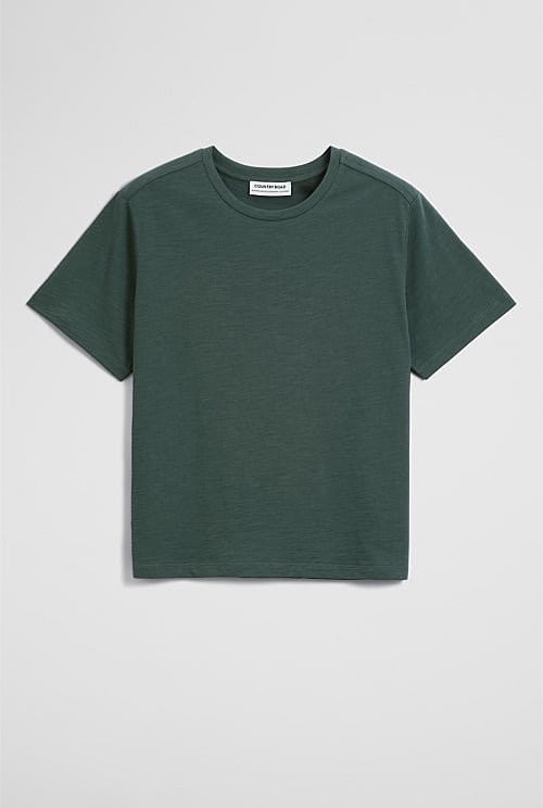 Textured Short Sleeve Slub T-Shirt