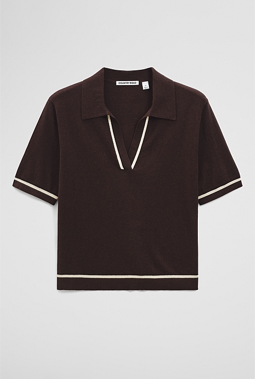 Cashmere Blend Short Sleeve Knit Cashmere Blend Short Sleeve Knit