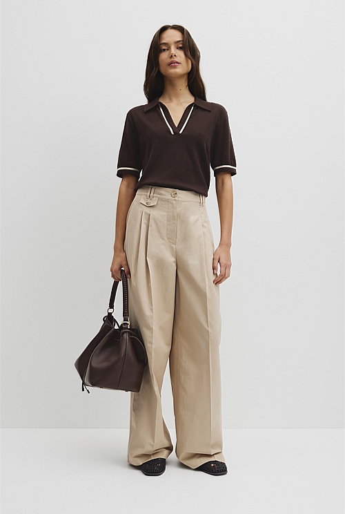 Cashmere Blend Short Sleeve Knit Cashmere Blend Short Sleeve Knit