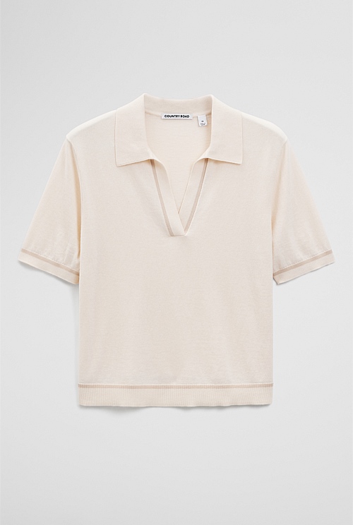 Cashmere Blend Short Sleeve Knit Cashmere Blend Short Sleeve Knit
