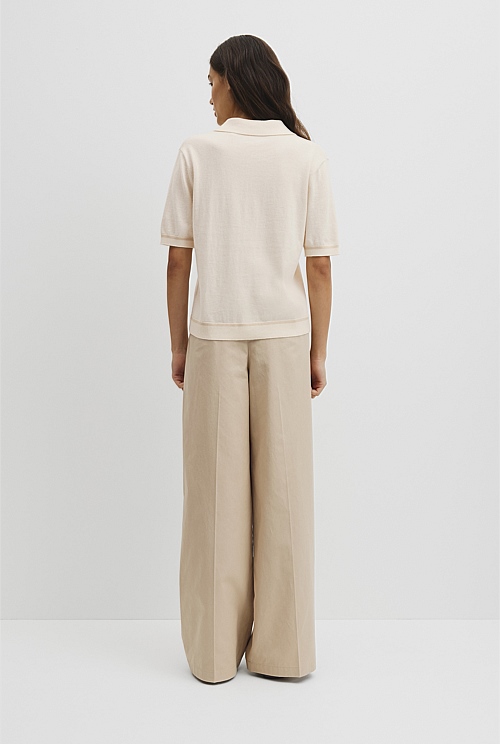 Cashmere Blend Short Sleeve Knit Cashmere Blend Short Sleeve Knit