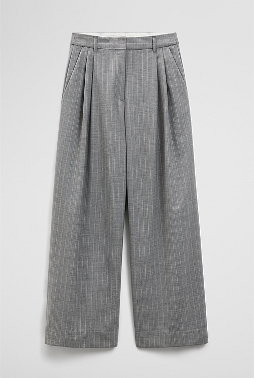Wool Blend Tailored Pinstripe Pant Wool Blend Tailored Pinstripe Pant