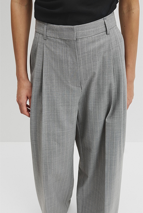 Wool Blend Tailored Pinstripe Pant Wool Blend Tailored Pinstripe Pant