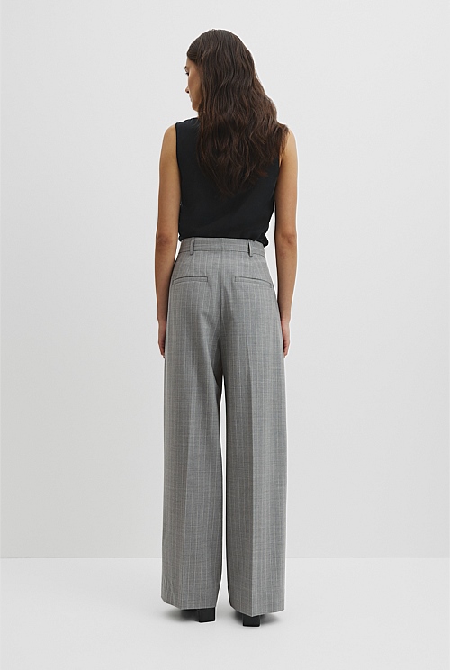 Wool Blend Tailored Pinstripe Pant Wool Blend Tailored Pinstripe Pant