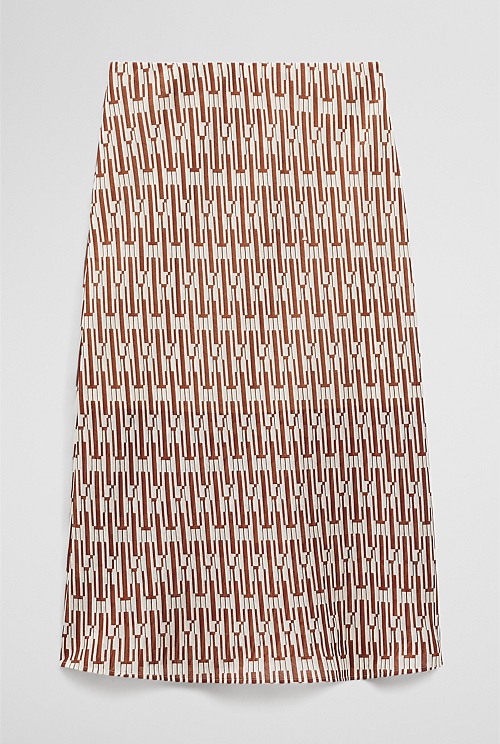 Print Bias Midi Skirt Print Bias Midi Skirt