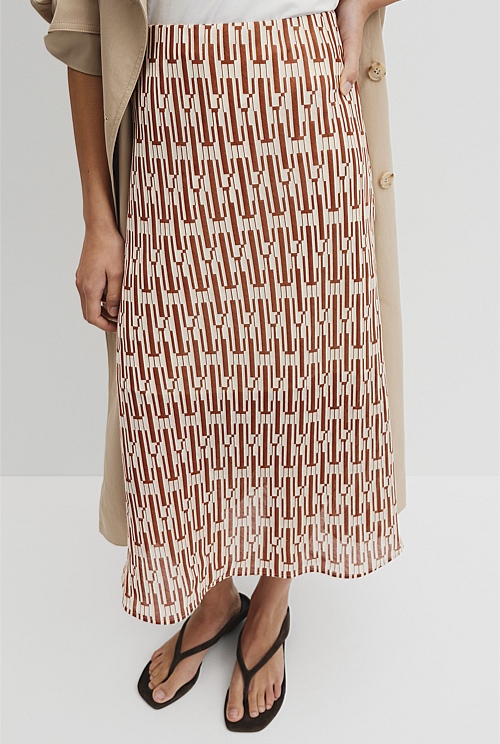 Print Bias Midi Skirt Print Bias Midi Skirt