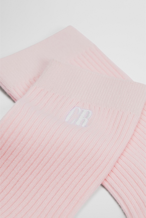 Australian Cotton Blend CR Ribbed Three Quarter Crew Sock Australian Cotton Blend CR Ribbed Three Quarter Crew Sock