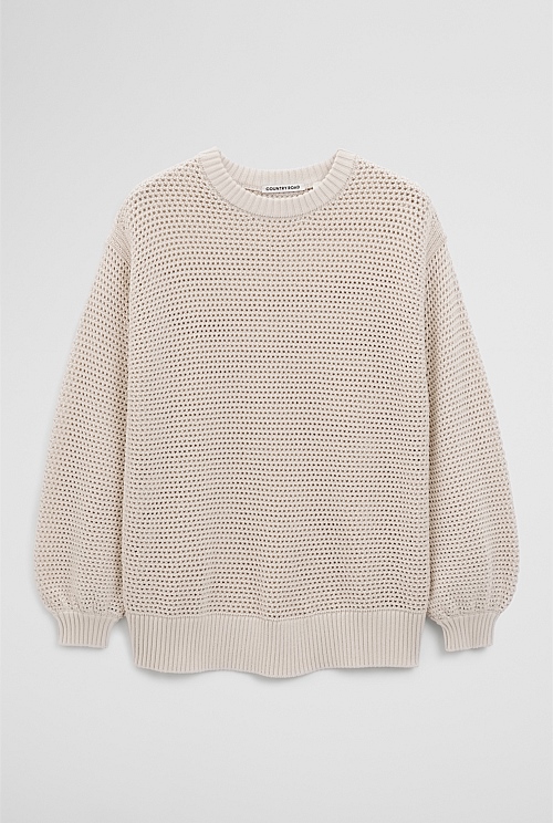 Longsleeve Relaxed Crochet Knit Longsleeve Relaxed Crochet Knit