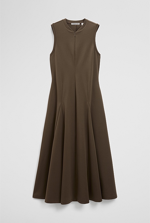 Panel Zip Neck Ponte Dress Panel Zip Neck Ponte Dress