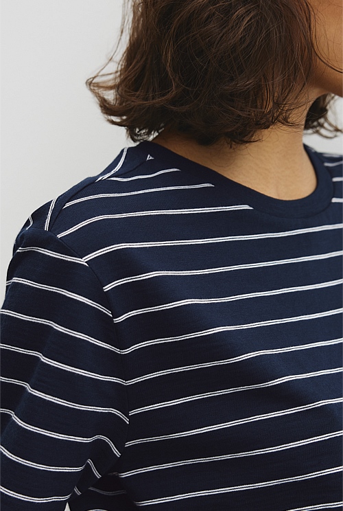 Stripe Textured Slub T-Shirt Stripe Textured Slub T-Shirt