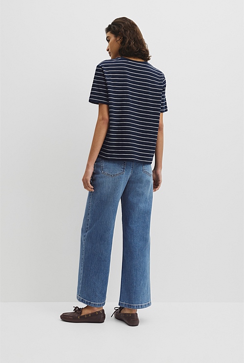 Stripe Textured Slub T-Shirt Stripe Textured Slub T-Shirt
