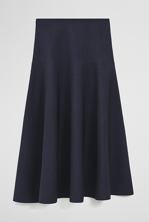 Fluted Knit Midi Skirt Fluted Knit Midi Skirt