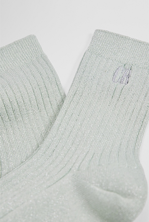 Australian Cotton Blend Country Road Metallic Sock Australian Cotton Blend Country Road Metallic Sock