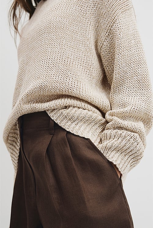 Organically Grown Cotton Tape Yarn Sweater