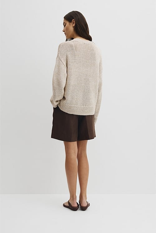 Organically Grown Cotton Tape Yarn Sweater