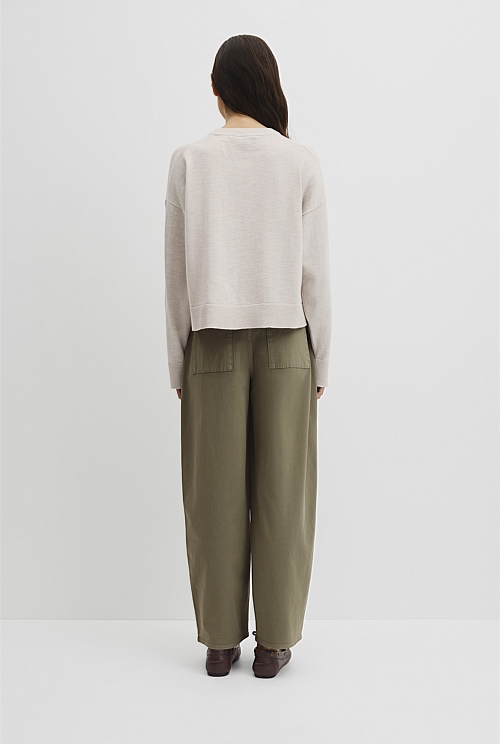 Cotton Linen Crew Neck Knit Cotton Linen Crew Neck Knit