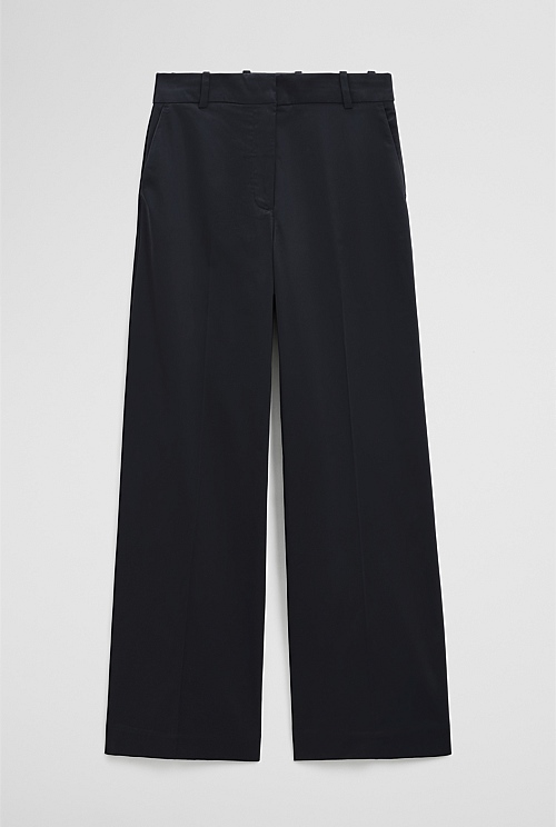Cotton Sateen Wide Pant Cotton Sateen Wide Pant