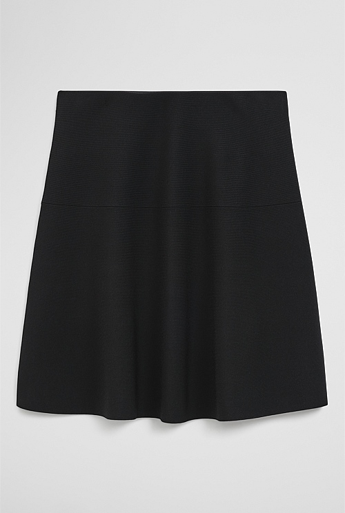 Compact Knit Mini Skirt