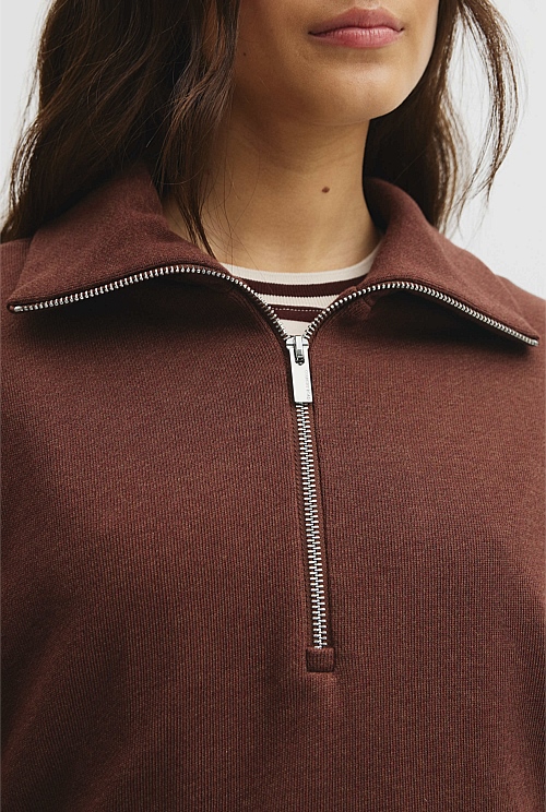 Australian Cotton Funnel Neck Sweat Australian Cotton Funnel Neck Sweat