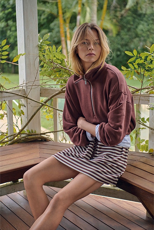 Australian Cotton Funnel Neck Sweat Australian Cotton Funnel Neck Sweat