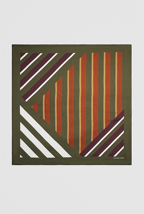 Silk Multi Stripe Scarf