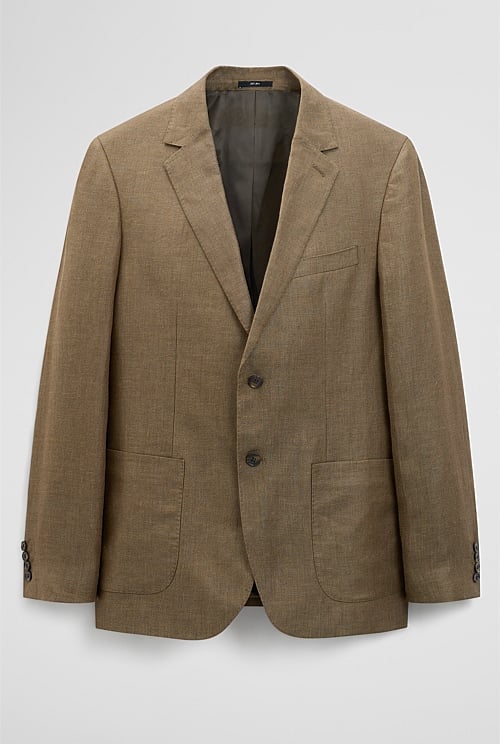 Regular Fit Linen Jacket