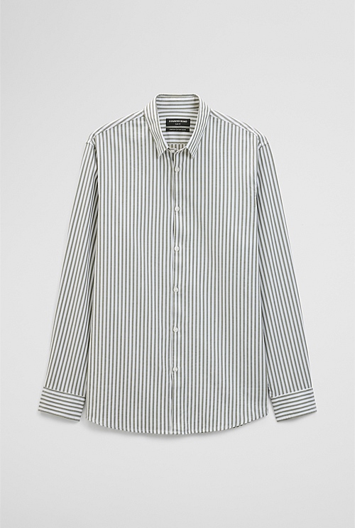 Slim Fit Cotton Stripe Shirt