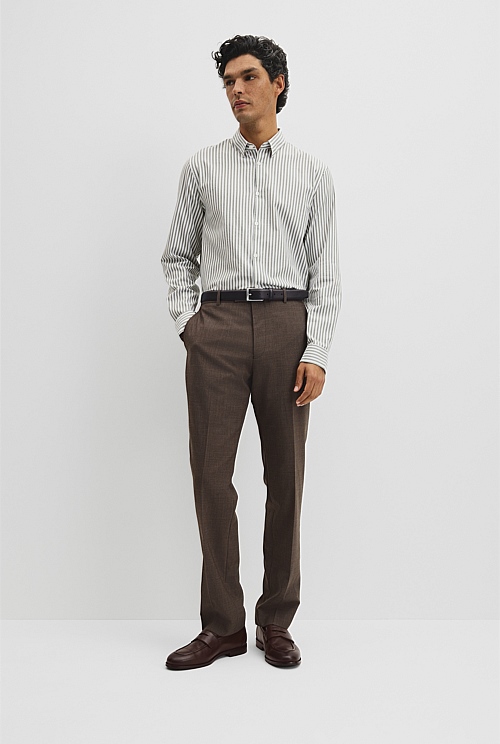 Slim Fit Cotton Stripe Shirt