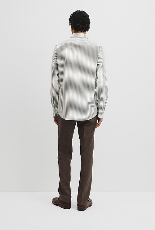 Slim Fit Cotton Stripe Shirt